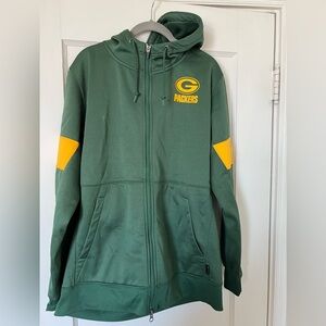 Green Bay Packers Green Zip-Up Hoodie NWOT